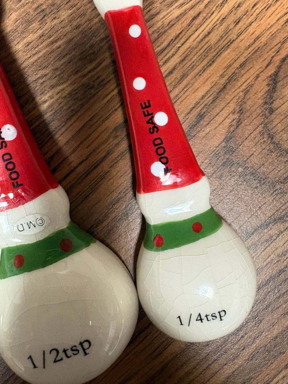 Snowman Holiday Ceramic Measuring Spoon Set - Picture 11 of 11